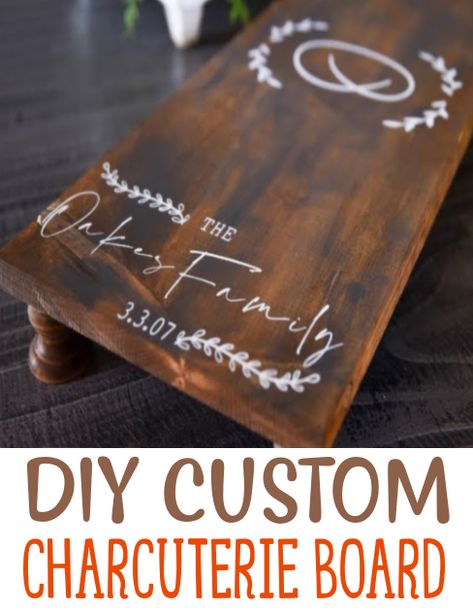 Charcuterie boards are so trendy right now and they are a beautiful addition to anyone’s home decor. They make a perfect gift and are much easier to make than you might think. We’ll show you how to make a custom charcuterie board that you’re going to love. Charcuterie Diy How To Make, Charcuterie Board Craft Ideas, Cute Charcuterie Board Sayings, Charcuterie Board Design Ideas Cricut, Charcuterie Board Svg Free, Cricut Charcuterie Board Diy, Custom Charcuterie Board Ideas, Charcuterie Board Design Ideas Wood, Charcuterie Board Cricut Ideas