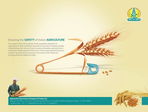 Agriculture Insurence on Behance Farm Creative Ads, Hindi Diwas Creative Ads, Agriculture Advertising, Agriculture Ads, Agriculture Poster, Agriculture Art, Folder Cover Design, Agriculture Design, Company Banner