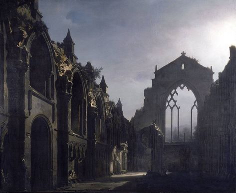 Louis Daguerre, Gothic Shoes, The Ruins, French Artists, Edinburgh, Painting Prints, Transformers, Gallery Wrap Canvas, Stretch Canvas