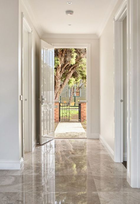 High gloss foyer tiles design - Home Decorating Trends - Homedit Hallway Tiles Floor, Entryway Tile, Floor Tiles Design, Marble Flooring Design, Foyer Flooring, Tile Floor Living Room, Tiled Hallway, Ceramic Floor Tile, Living Room Tiles