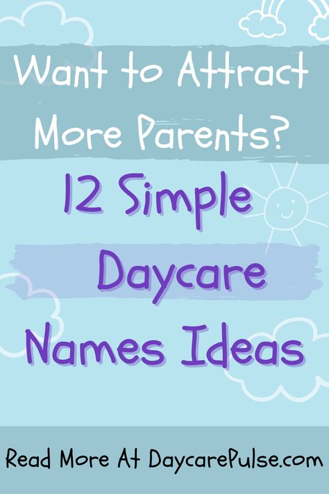 Elevate your daycare's appeal! Discover 12 unforgettable name ideas expert tricks, and avoid naming mishaps. Transform recognition today! Daycare Names Ideas, Opening A Daycare, Daycare Logo, Daycare Names, Preschool Names, Imagination Station, Daycare Center, Attract Customers, Creative Names