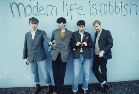 While We Were Getting High: Britpop and 90s style - in pictures | Fashion | The Guardian Blur Band, Brett Anderson, Charlie Brown Jr, Rock Photography, Brothers In Arms, Damon Albarn, Weezer, The Strokes, I'm With The Band