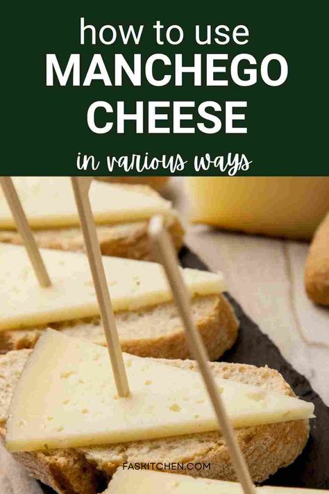 A Pinterest pin featuring a beautiful spread of Manchego cheese with crackers and wine, alongside informative text. The pin highlights the nutritional benefits, versatile uses, and tips on buying and storing Manchego cheese. Ideal for cheese lovers and food enthusiasts looking to explore Spanish cuisine. #ManchegoCheese #CheeseGuide #SpanishCuisine Manchego Cheese Recipes, Spanish Cheese, Manchego Cheese, Spanish Cuisine, Cooking Temperatures, Reduce Food Waste, Melted Cheese, Nutrition Facts, Cooking Tips