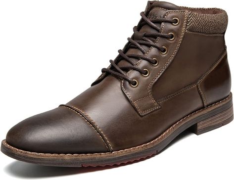 Synthetic Rubber sole
Sleek and Stylish Arkbird lace-up oxford dress boots with side zip is the perfect way to add some fashion style to your every day look.
Premium full grain leather upper , soft and comfortable, matching with breathable cushioned leather insole keep your feet dry and odor-free through the day.
The Arkbird leather boots aren't just about the fit. We make sure they look good down to the smallest details. Work Shoes For Men, Leather Dress Boots, Dress Leather Boots, Daily Shoes, Mens Work Shoes, Oxford Sneakers, Stylish Caps, Oxford Boots, Mid Top Sneakers