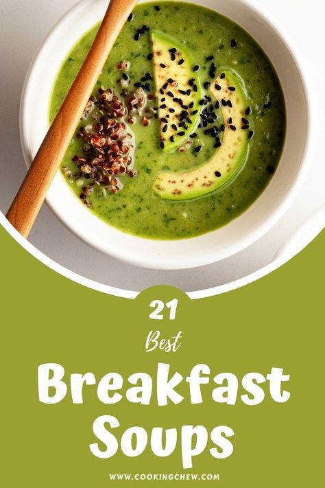 Breakfast Soups, 15 Min Meals, Fancy Breakfast, Bacon Eggs Breakfast, Avocado Soup, Breakfast Soup, Slow Cooker Breakfast, Avocado Breakfast, Best Cookbooks