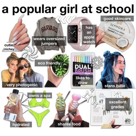 How To Be Popular On Instagram, How To Be Trendy, Popular At School, How To Be Popular At School, How To Get Popular In School, Popular Girl Starter Pack, Be Popular At School, How To Become Popular At School, How To Be Popular