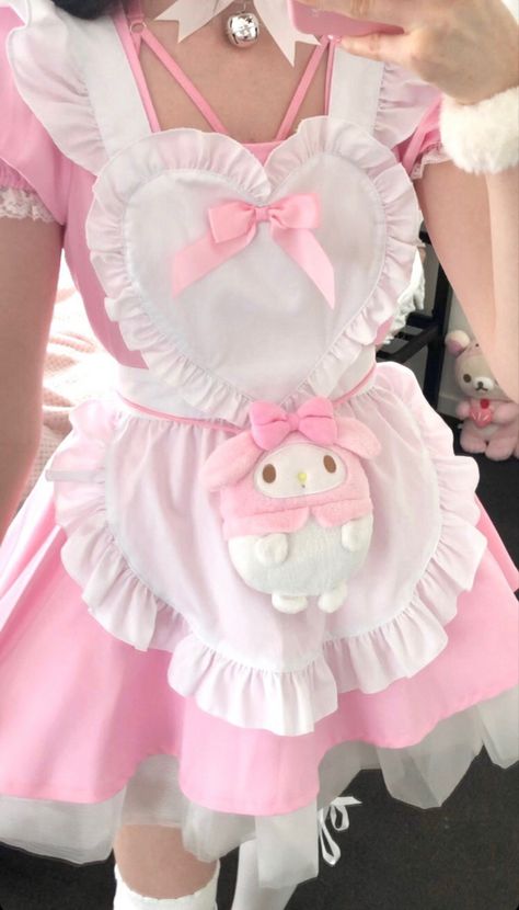 My Melody Dress, Sanrio Costumes, Sanrio Dress, Cinnamoroll Party, Sanrio Room Decor, Whimsical Dresses, Sanrio Room, Character Halloween Costumes, Sanrio Aesthetic