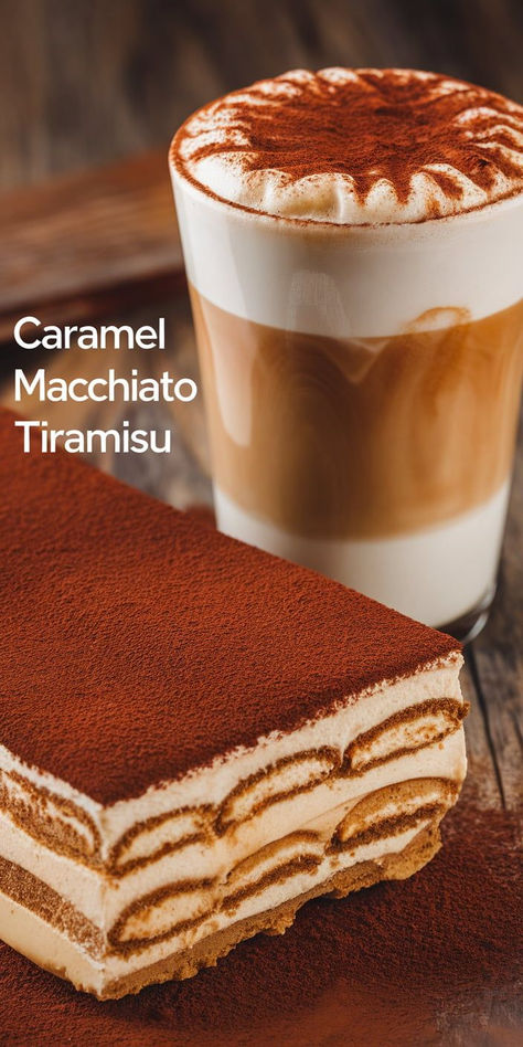 Caramel Macchiato Tiramisu is the coffee-inspired dessert you didn’t know you needed! Luscious layers of caramel and espresso make this tiramisu an unforgettable treat! Tirimasu Recipes, Dessert With Caramel, Tiramisu Recipes, Coffee And Dessert, Tiramisu Recipe, Caramel Macchiato, Coffee Cake Recipes, Coffee Cake, Fun Desserts