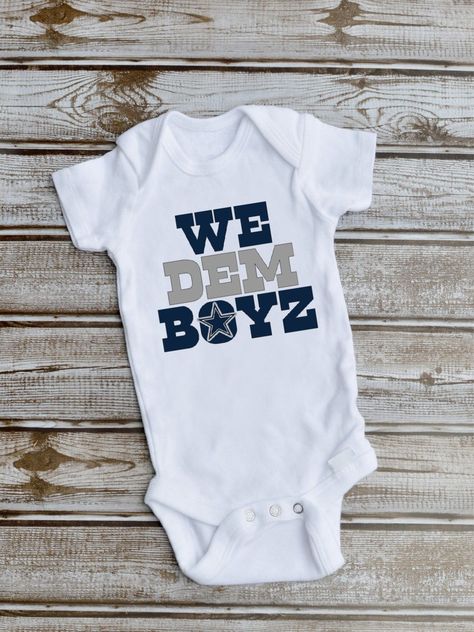 Dallas Cowboys Onesie, Dallas Cowboys Baby Shower, Newborn Cowboy, Cowboy Onesie, Cowboy Baby Clothes, Cowboy Baby Shower Theme, Soccer Clothing, Football Onesie, Cowboy Outfit