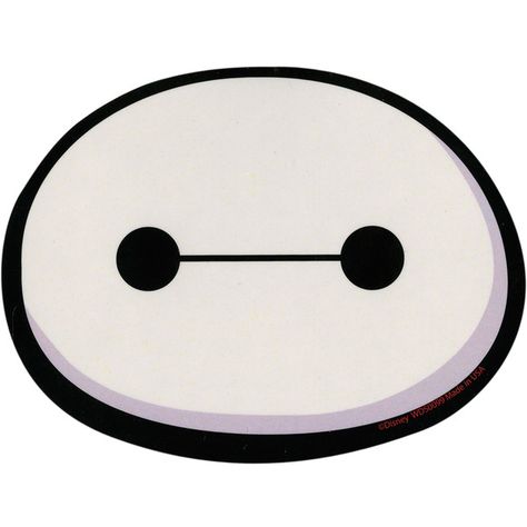 Disney Big Hero 6 Baymax Face Sticker | Hot Topic ❤ liked on Polyvore featuring fillers, disney and extra