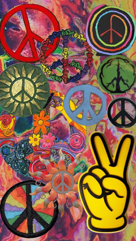 #peace Peace Sign Wallpaper Aesthetic, Peace Sign Background, Peace Sign Wallpaper, Nora Core, 70s Hippie Aesthetic, Peace Wallpaper, Sign Wallpaper, Dye Wallpaper, Mint Green Wallpaper Iphone