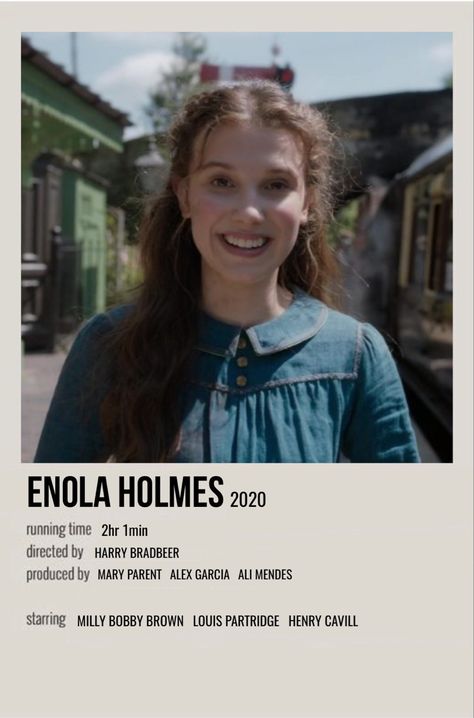 Enola Holmes Poster, Polaroid Movie Poster, Holmes Movie, Polaroid Posters, Most Paused Movie Scenes, The Pause, Film Posters Minimalist, Period Movies, Popular Tv Series