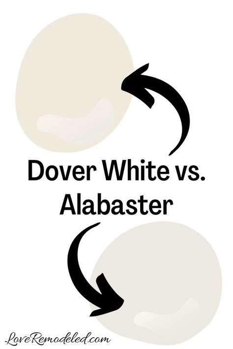 Dover White Sherwin Williams Alabaster Vs Dover White, Hall Color, Adu Kitchen, Sherwin Williams Creamy, Sherwin Williams Dover White, Greek Villa Sherwin Williams, Off White Paint Colors, Eider White, Cream Paint Colors