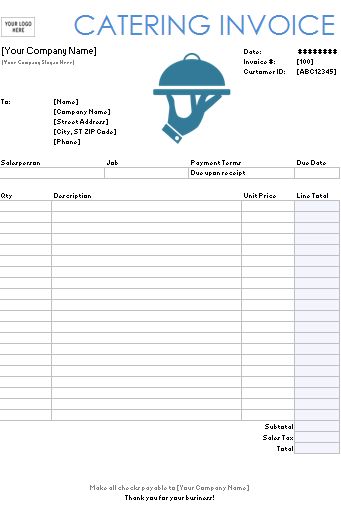 Catering Invoice Template: 8 Templates to set Catering Services Professionally - Template Sumo Invoice Template Free Download, Graphic Design Invoice, Design Invoice Template, Invoice Format In Excel, Free Invoice Template, Bill Format, Invoice Sample, Design Invoice, Invoice Example