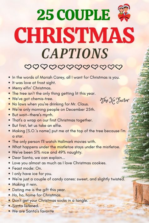 Christmas Boyfriend Captions, Cute Couple Christmas Captions, Christmas Captions For Instagram Couples, Christmas Couple Quotes, Christmas Lights Caption, Christmas Captions For Instagram, Family Captions, Lit Captions, Captions For Couples