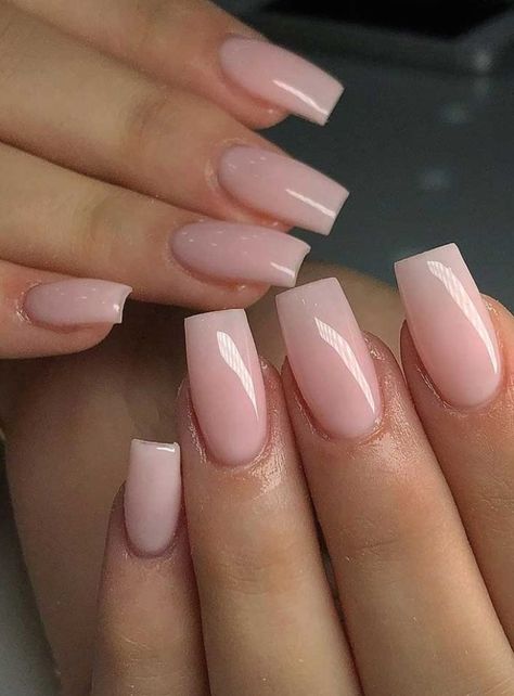 Natural Acrylic Nails, Nagel Tips, French Tip Acrylic Nails, Simple Acrylic Nails, Short Square Acrylic Nails, Acrylic Nails Coffin Short, Pink Nail, Pink Acrylic Nails, Square Acrylic Nails