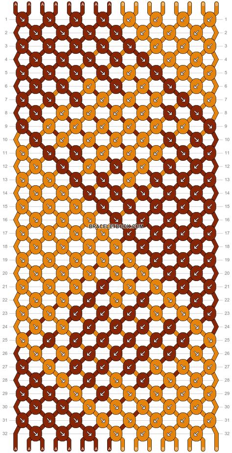 Normal pattern #57751 | BraceletBook Fall Friendship Bracelets, Friendship Bracelets Patterns, Fall Candy, Autumn Bracelet, Bracelets Patterns, Leaves Autumn, Candy Stripes, Friendship Bracelet Patterns, Bracelet Patterns