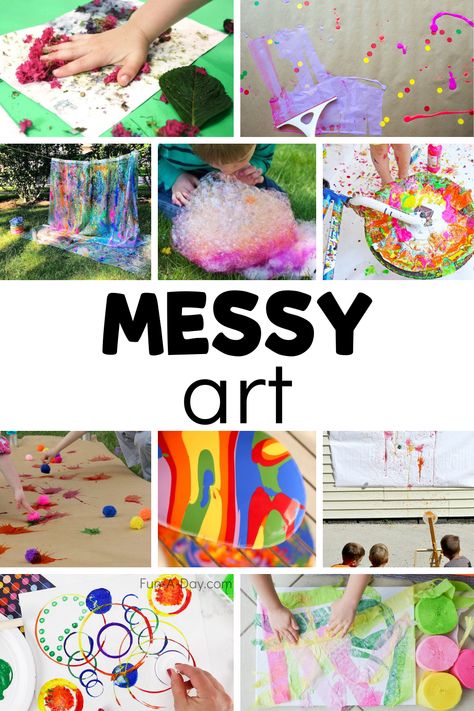 Messy Party, Messy Play Activities, Art Ideas For Kids, Messy Crafts, Messy Kids, Wonder Art, Messy Art, Preschool Arts And Crafts, Vbs Crafts