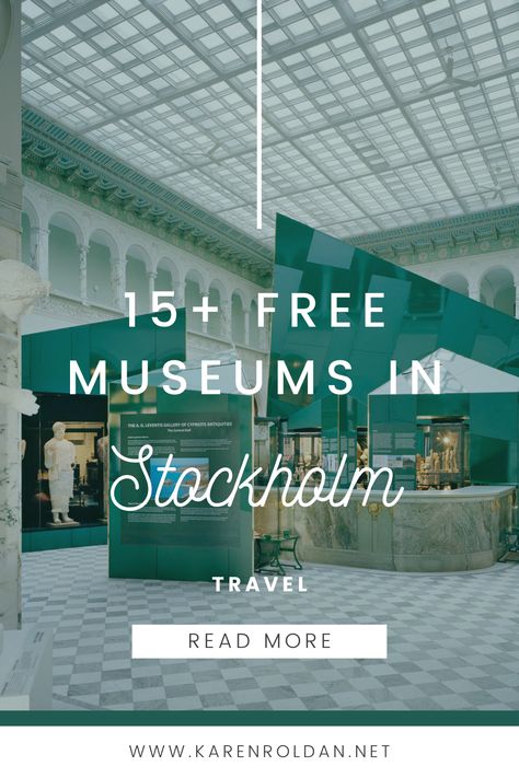 You'll find a list of free museums to visit in Stockholm. They're great for visitors or locals who want to explore the many different types of art that are available at no cost! Perfect if you're on a budget and looking for something affordable and fun to do while visiting Sweden's capital city. Stockholm Like A Local, Stockholm Places To See, Stockholm To Do List, Stockholm Museum, Different Types Of Art, Stockholm Travel, Baltic Cruise, Backpack Through Europe, Visit Stockholm