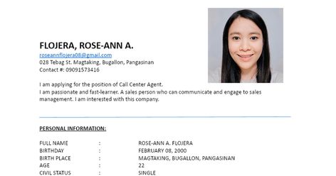 RESUME-ROSE-ANN.docx - Google Docs Rose Ann, Full Name, Sales Manager, Call Center, Google Docs, How To Apply, Birthday, Quick Saves, San Juan