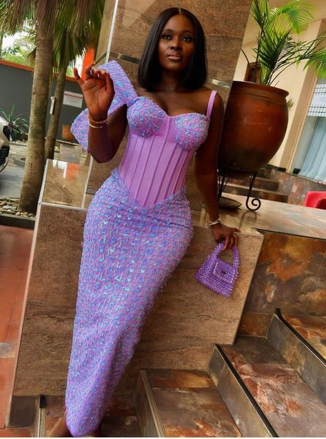 Brocade Dress Styles For Wedding Guest, Trendy Lace Asoebi Styles, Styles For Traditional Marriage, Corset Asoebi Styles, Gown Dress For Women, Lace Gown Dress, Asoebi Lace, Aso Ebi Dresses, Sponsorship Letter