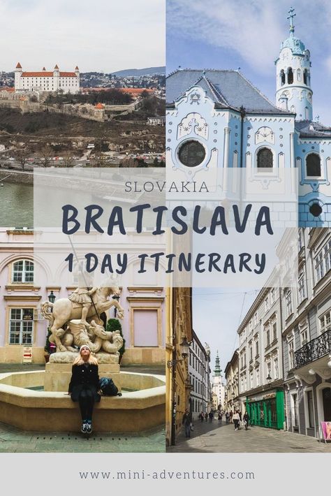 Itinerary: How to Spend One Day in Bratislava, Slovakia | Mini Adventures Slovakia Travel, Viking Cruise, Bratislava Slovakia, Eastern Europe Travel, Europe Itineraries, Travel Books, River Cruise, European Vacation, Visit Europe