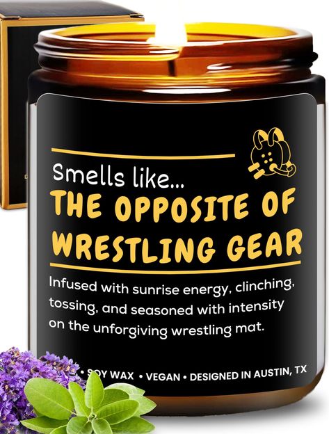 PRICES MAY VARY. 💠 Best Gifts for Wrestling Coaches: These wood wick wrestling candle is a thoughtful way of showing love to your friends, family, husband, dad, boyfriend! It is a great wrestling gift for birthdays, Father's Day, Christmas, or any special occasions. Great wrestling coach gifts for men, wrestling gifts for boys! 💠 Long-lasting Scent: With its lavender and sage scent, these wood wicked candles will surely make the room smell refreshing and relaxing for hours! This is a great add Senior Night Wrestling, Gifts For Senior Night, Wrestling Coach Gift, Girls Wrestling, Men Wrestling, Wrestling Mat, Funny Wrestling, Wrestling Gift, Wrestling Coach