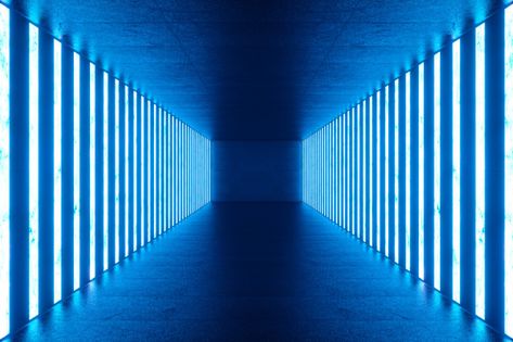 Corridor Interior Design, Neon Lamp, Neon Room, Blue Room, Sports Graphic Design, Neon Design, Blue Neon, Tap Room, Blue Rooms