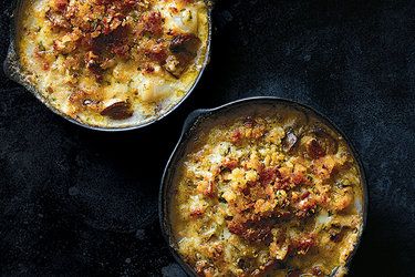 Schrafft's Lobster Thermidor Recipe - NYT Cooking Shrimp Gratin, Burst Tomatoes, Scallop Pasta, Pan Shrimp, Coquille St Jacques, Fresh Bread Crumbs, Coquille Saint Jacques, Gratin Dish, Nyt Cooking