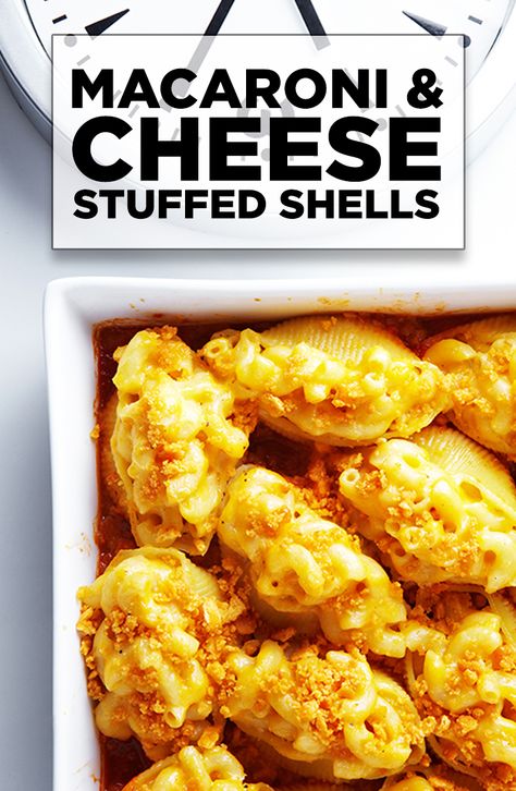 Now this is some out of the box thinking. Lisa has taken two of our favorite comfort foods - macaroni and cheese, stuffed shells - and merged them into one. Jumbo shells are stuffed with her homemade, cheesy mac and cheese and then topped with a buttery Ritz Cracker crumble. Yes, you get a perfect mac and cheese recipe AND an easy stuffed shell recipe all in one - talk about doubling down on comfort food! Easy Stuffed Shells, Jumbo Shells, Cheesy Mac, Best Macaroni And Cheese, Cheesy Mac And Cheese, Shells Recipe, Cheese Stuffed Shells, Ritz Cracker, Stuffed Shells Recipe