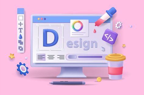 UI/UX Design - 3D Illustration Graphic Design 3d Illustration, Ui Ux Design Course, Ui Illustration, Web Design Icon, Ux Design Course, Design Studio Workspace, Software House, Modern Web Design, App Interface