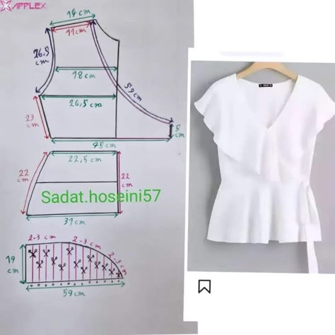 Pola Blus, Learn Sewing, Clothing Pattern Design, Sewing Measurements, Dress Patterns Diy, Easy Dress Sewing Patterns, Baby Clothes Patterns Sewing, Sewing Collars, Dress Sewing Tutorials