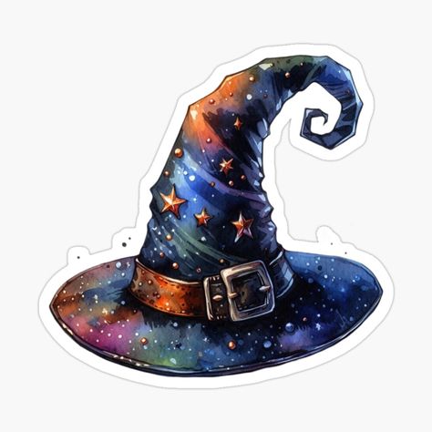 Get my art printed on awesome products. Support me at Redbubble #RBandME: https://www.redbubble.com/i/sticker/Witch-Hat-Halloween-by-foxrain/164821443.EJUG5?asc=u Witchy Hats, Witch Hat Halloween, Stickers Stationery, Halloween Sticker, Halloween Stickers, Witch Hat, Cute Stickers, Awesome Products, Witch