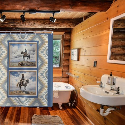 Cowboy Gallery Shower Curtain, Wild West Cowboy Horse Bathroom Decor, Cowboy Decor for the Horse Loving Western Theme Home, Rustic by FlooredByArtDecor on Etsy Horse Bathroom Decor, Horse Bathroom, Rustic Bath, Wild West Cowboys, Cowboy Decorations, Cowboy Horse, Western Homes, Western Theme, Bathroom Shower Curtains