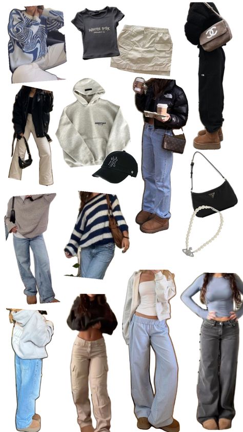 baggy jeans/oversized look Baggy Style Aesthetic, How To Style Baggy Jeans, Outfits With Baggy Jeans, Cool Girl Outfits, Jeans Outfit Winter, Jeans Outfit Fall, Baggy Style, Baggy Clothes, Outfit Inspo Casual