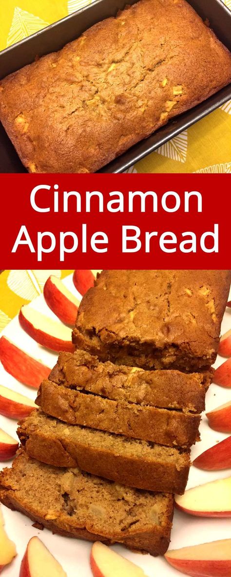 Cinnamon Apple Bread is my fave! So easy and delicious, and smells so good! YUM! | MelanieCooks.com Apple Cinnamon Loaf, Cinnamon Apple Bread, Cinnamon Loaf, Applesauce Bread, Apple Cinnamon Bread, Apple Bread, Fruit Bread, Cinnamon Apple, Easy Cinnamon