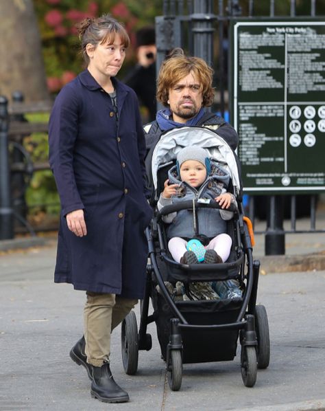 Peter Dinklage & Family Out For A Stroll In New York Paris Park, New York Weather, Baby Laundry, White Walker, Peter Dinklage, Gray Cap, Coordinating Outfits, Grey Jacket, A Paris