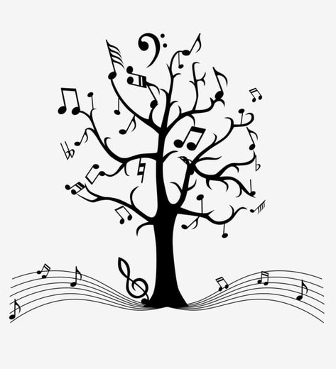 music clipart,cute,black and white,tabs,jump,musical notes,treble clef,decoration,beautiful,music,diatom mud pattern,wall decoration,wallpaper,wall sticker decoration,ps path,editable,path stroke paint pattern,tree clipart,cute clipart,notes clipart,beautiful clipart,tree logo,greenery,music icon,black tree Music Notes Drawing, Music Tree, Music Doodle, Music Clipart, Music Notes Tattoo, Music Notes Art, Note Tattoo, Music Drawings, Music Illustration