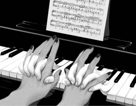 When your practice finally pays off and you feel your fingers intertwined with the piano keys 🖤🤍🖤 Aesthetic Keyboard Piano, Jazz Love Aesthetic, Keyboard Instrument Aesthetic, Piano Notes Aesthetic, Music Computer Wallpaper, Fingers Intertwined, Background For Music, Anime Piano, Piano Background