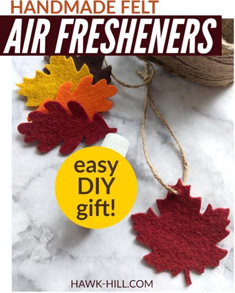 Diffuser Necklace Diy, Felt Air Freshener, Diy Oil Diffuser, Gift Tutorial, Car Air Freshener Diy, Diffuser Diy, Air Freshener Essential Oils, Kids Handicraft, Christmas Ornament Template