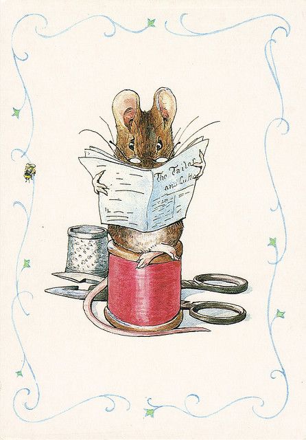 Do Alfaiate de Gloucester, o livro preferido de #Beatrix #Potter | O rato sábio foi criado para oferecer ao tio Sir Henry Roscoe, professor de Química, quando ele publicou «First Step in Chemistry», um manual que se tornou muito popular Beatrix Potter Illustrations, Beatrice Potter, Peter Rabbit And Friends, 동화 삽화, Marjolein Bastin, Potter Art, Art Et Illustration, Art And Illustration, Gloucester