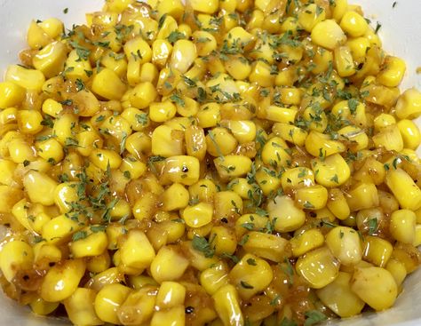 Fried Corn Fry Corn, Southern Side Dishes, Fried Corn, Canned Corn, Corn Recipes, Frozen Corn, Sweet Corn, Black Eyed Peas, Mediterranean Recipes