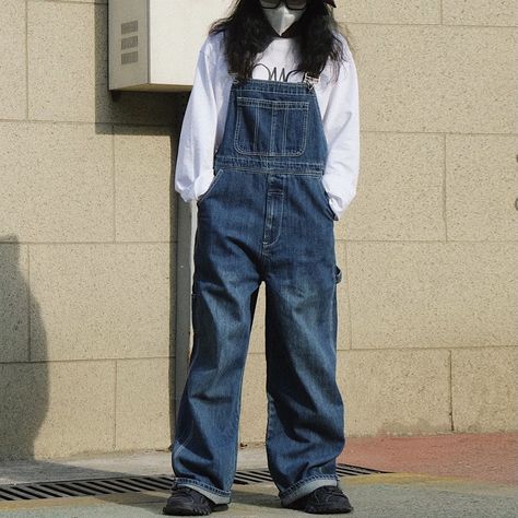 Women Blue denim overalls baggy jeans jumpsuits plus size overalls Baggy Jeans Jumpsuit, Baggy Denim Overalls, Fall Baggy Denim Jumpsuit Overall, Baggy Denim Blue Jumpsuit Overall, Baggy Blue Straight Leg Overalls, Baggy Overalls Outfit 90s, Baggy Overalls Outfit, Baggy Denim Blue Overalls, Overalls Baggy