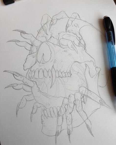 Skull Art Drawing Sketches, Drawing On Skin Ideas, Black Representation, Portfolio Drawings, Skull Sketch, Dark Art Tattoo, Dark Art Drawings, Skull Drawing, Arte Sketchbook