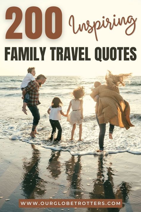 The very best family travel quotes - perfect for social media captions, printing on personalised gifts or giving yourself a little lift and inspiration to head out together on a family adventure | Quotes for Adventure Seeking | Quotes for Family Road Trips | Quotes for Learning and World Schooling Quotes | Amusing Family Travel Quotes | Quaotes about travel memories | Our Globetrotters Family Travel Blog Quotes On Travelling, Travelling With Family, Family Vacation Quotes, Family Travel Quotes, Vacation Quotes, Travel Quotes Adventure, Road Trip With Kids, Travel Quotes Inspirational, Family Road Trips