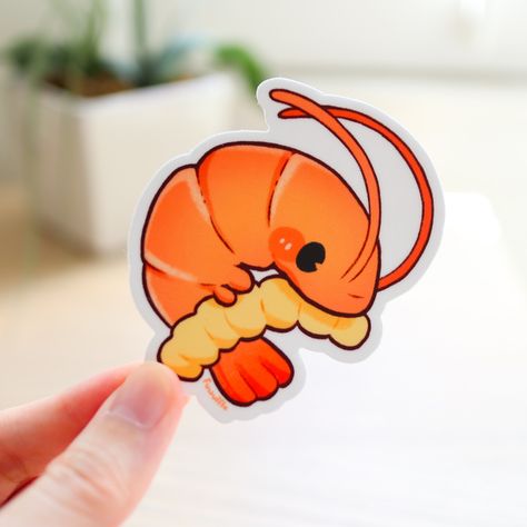 Dragon Shrimp, Cute Shrimp, Shrimp Crackers, Shrimp Chips, Asian Snacks, Cute Food Drawings, Meme Funny, Food Drawing, Animal Stickers