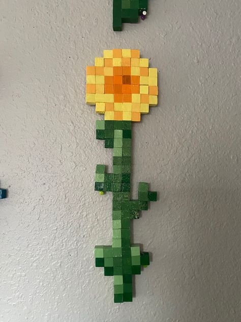 Minecraft Flower In Pot, Minecraft Flower Craft, Minecraft Wither Rose, Minecraft Sunflower, Flor Minecraft, Minecraft Flowers, Diy Minecraft Decorations, Minecraft Diy Crafts, Painting Minecraft