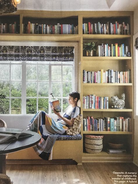 Library Bench Seating, Window Between Bookshelves, Library Bench Seat, Built In Bench And Shelves, Bookshelf With Bench Seat, Built In Bookcase With Bench, Bookshelf Wall With Bench, Bookcase Bench Seat, Built In Bookshelves With Bench