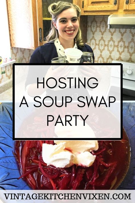 On a chilly day, a soup swap party is a wonderful place to be. When the days are short and it feels like winter will never end, organizing a soup swap party is just the thing to invite warmth and cheer into your home. Learn how to host a soup swap party of your own with these soup swap party ideas! #soupswap #soupswapparty #soup #partyideas #hosting Soup Party Invitations, Swap Party Ideas, Soup Party Ideas, Swap Party Invitation, Soup Swap, Soup Party, Warm Soup Recipes, Soiree Party, Swap Party