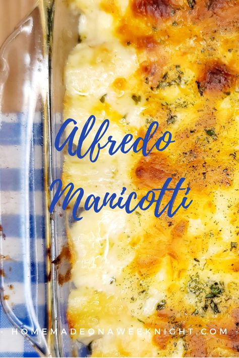 Alfredo Manicotti, Ricotta Stuffed Manicotti, Recipe Using Alfredo Sauce, Beef Manicotti, Meat Manicotti, Easy Manicotti Recipe, Chicken Manicotti, Baked Manicotti, Manicotti Pasta